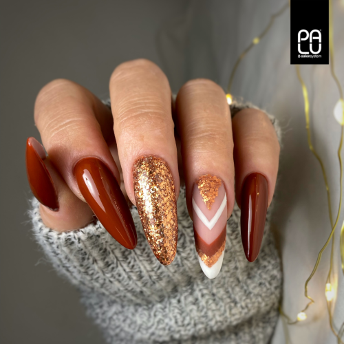 stylizacja paznokci z lakierami Palu RI5, BR4, Rubber 9