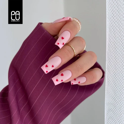 Pink Hearts Set - zestaw do stylizacji paznokci